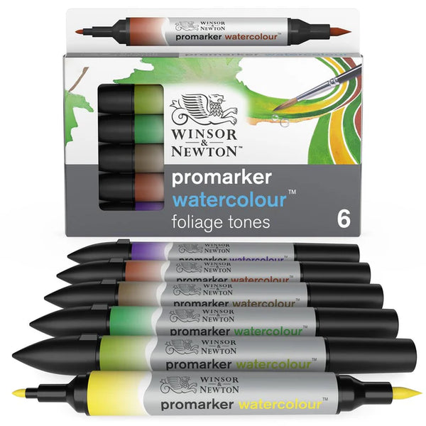 W&N Promarker Watercolour 6 Foliage Tones