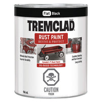 Tremclad Oil-Based Rust Paint - Flat Black