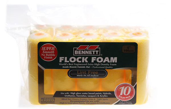 Bennett Flock Foam 4" Roller 10 Pack