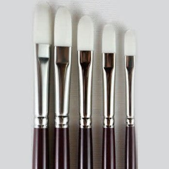 White Taklon Brushes - Series 930 Filbert