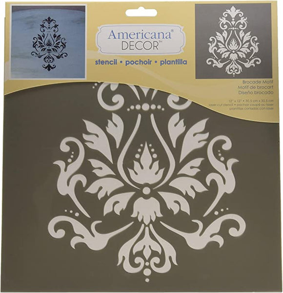 DecoArt Americana Decor Stencil - Brocade Motif