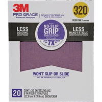 3M Pro Grade Precision 320 Grit No-Slip Sheets