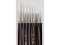 White Taklon Brushes - Series 990 Script